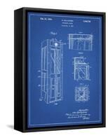 PP1088-Blueprint Telephone Booth Patent Poster-Cole Borders-Framed Stretched Canvas