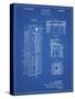 PP1088-Blueprint Telephone Booth Patent Poster-Cole Borders-Stretched Canvas