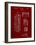 PP1088-Burgundy Telephone Booth Patent Poster-Cole Borders-Framed Giclee Print