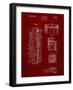 PP1088-Burgundy Telephone Booth Patent Poster-Cole Borders-Framed Giclee Print