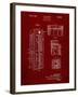 PP1088-Burgundy Telephone Booth Patent Poster-Cole Borders-Framed Giclee Print