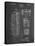 PP1088-Chalkboard Telephone Booth Patent Poster-Cole Borders-Stretched Canvas