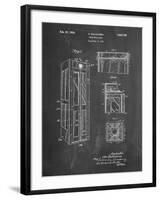 PP1088-Chalkboard Telephone Booth Patent Poster-Cole Borders-Framed Giclee Print