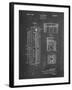 PP1088-Chalkboard Telephone Booth Patent Poster-Cole Borders-Framed Giclee Print