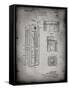 PP1088-Faded Grey Telephone Booth Patent Poster-Cole Borders-Framed Stretched Canvas