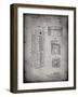 PP1088-Faded Grey Telephone Booth Patent Poster-Cole Borders-Framed Giclee Print