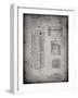 PP1088-Faded Grey Telephone Booth Patent Poster-Cole Borders-Framed Giclee Print