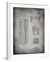 PP1088-Faded Grey Telephone Booth Patent Poster-Cole Borders-Framed Giclee Print