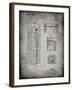 PP1088-Faded Grey Telephone Booth Patent Poster-Cole Borders-Framed Giclee Print