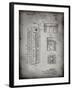 PP1088-Faded Grey Telephone Booth Patent Poster-Cole Borders-Framed Giclee Print