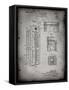 PP1088-Faded Grey Telephone Booth Patent Poster-Cole Borders-Framed Stretched Canvas