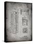 PP1088-Faded Grey Telephone Booth Patent Poster-Cole Borders-Stretched Canvas