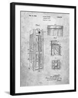 PP1088-Slate Telephone Booth Patent Poster-Cole Borders-Framed Giclee Print