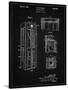 PP1088-Vintage Black Telephone Booth Patent Poster-Cole Borders-Stretched Canvas