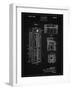 PP1088-Vintage Black Telephone Booth Patent Poster-Cole Borders-Framed Giclee Print