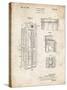 PP1088-Vintage Parchment Telephone Booth Patent Poster-Cole Borders-Stretched Canvas