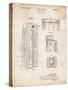 PP1088-Vintage Parchment Telephone Booth Patent Poster-Cole Borders-Stretched Canvas