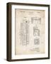 PP1088-Vintage Parchment Telephone Booth Patent Poster-Cole Borders-Framed Giclee Print