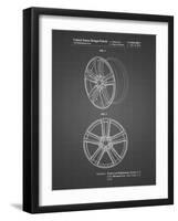 PP1091-Black Grid Tesla Car Wheels Patent Poster-Cole Borders-Framed Giclee Print