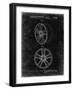 PP1091-Black Grunge Tesla Car Wheels Patent Poster-Cole Borders-Framed Giclee Print