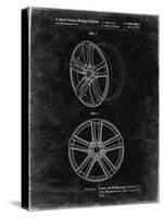 PP1091-Black Grunge Tesla Car Wheels Patent Poster-Cole Borders-Stretched Canvas