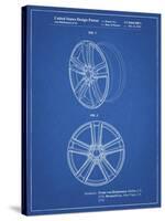 PP1091-Blueprint Tesla Car Wheels Patent Poster-Cole Borders-Stretched Canvas