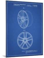 PP1091-Blueprint Tesla Car Wheels Patent Poster-Cole Borders-Mounted Giclee Print