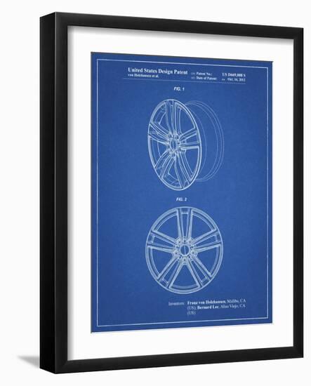 PP1091-Blueprint Tesla Car Wheels Patent Poster-Cole Borders-Framed Giclee Print