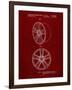 PP1091-Burgundy Tesla Car Wheels Patent Poster-Cole Borders-Framed Giclee Print