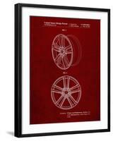 PP1091-Burgundy Tesla Car Wheels Patent Poster-Cole Borders-Framed Giclee Print