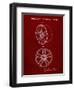 PP1091-Burgundy Tesla Car Wheels Patent Poster-Cole Borders-Framed Giclee Print