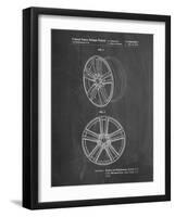 PP1091-Chalkboard Tesla Car Wheels Patent Poster-Cole Borders-Framed Giclee Print