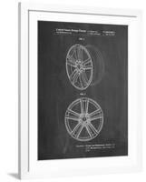 PP1091-Chalkboard Tesla Car Wheels Patent Poster-Cole Borders-Framed Giclee Print