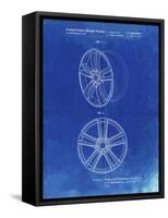 PP1091-Faded Blueprint Tesla Car Wheels Patent Poster-Cole Borders-Framed Stretched Canvas
