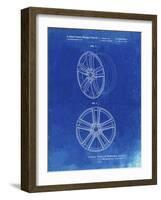 PP1091-Faded Blueprint Tesla Car Wheels Patent Poster-Cole Borders-Framed Giclee Print