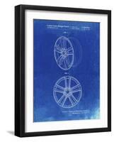 PP1091-Faded Blueprint Tesla Car Wheels Patent Poster-Cole Borders-Framed Giclee Print