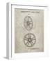 PP1091-Sandstone Tesla Car Wheels Patent Poster-Cole Borders-Framed Giclee Print