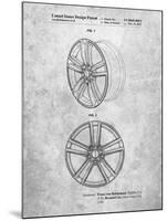 PP1091-Slate Tesla Car Wheels Patent Poster-Cole Borders-Mounted Giclee Print