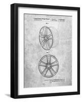 PP1091-Slate Tesla Car Wheels Patent Poster-Cole Borders-Framed Giclee Print