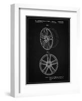 PP1091-Vintage Black Tesla Car Wheels Patent Poster-Cole Borders-Framed Giclee Print