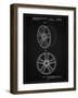 PP1091-Vintage Black Tesla Car Wheels Patent Poster-Cole Borders-Framed Giclee Print