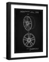 PP1091-Vintage Black Tesla Car Wheels Patent Poster-Cole Borders-Framed Giclee Print