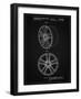 PP1091-Vintage Black Tesla Car Wheels Patent Poster-Cole Borders-Framed Giclee Print