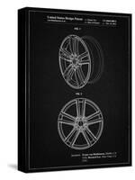 PP1091-Vintage Black Tesla Car Wheels Patent Poster-Cole Borders-Stretched Canvas