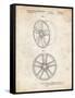 PP1091-Vintage Parchment Tesla Car Wheels Patent Poster-Cole Borders-Framed Stretched Canvas