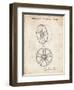 PP1091-Vintage Parchment Tesla Car Wheels Patent Poster-Cole Borders-Framed Giclee Print