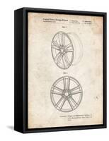 PP1091-Vintage Parchment Tesla Car Wheels Patent Poster-Cole Borders-Framed Stretched Canvas