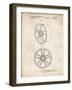 PP1091-Vintage Parchment Tesla Car Wheels Patent Poster-Cole Borders-Framed Giclee Print