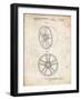 PP1091-Vintage Parchment Tesla Car Wheels Patent Poster-Cole Borders-Framed Giclee Print