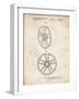 PP1091-Vintage Parchment Tesla Car Wheels Patent Poster-Cole Borders-Framed Giclee Print